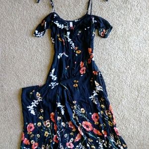 Maxi floral printed dress